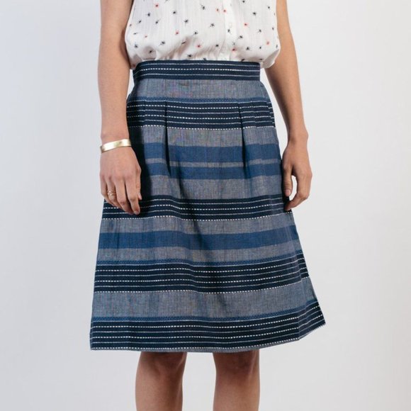 Bridge & Burn Dresses & Skirts - NWT Bridge & Burn Ondine Pacific Stripe Skirt Blue